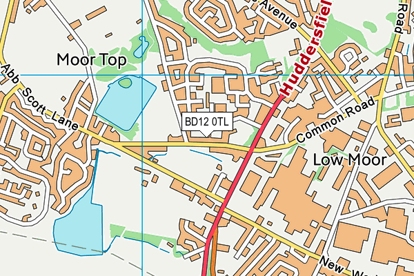 Hill Top CofE Primary School map (BD12 0TL) - OS VectorMap District (Ordnance Survey)