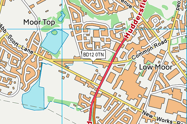 BD12 0TN map - OS VectorMap District (Ordnance Survey)