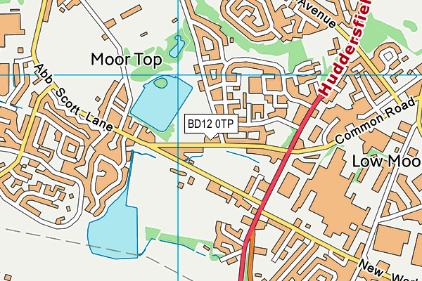 BD12 0TP map - OS VectorMap District (Ordnance Survey)
