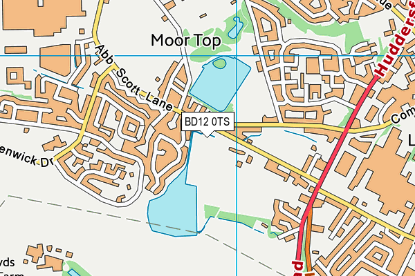 BD12 0TS map - OS VectorMap District (Ordnance Survey)