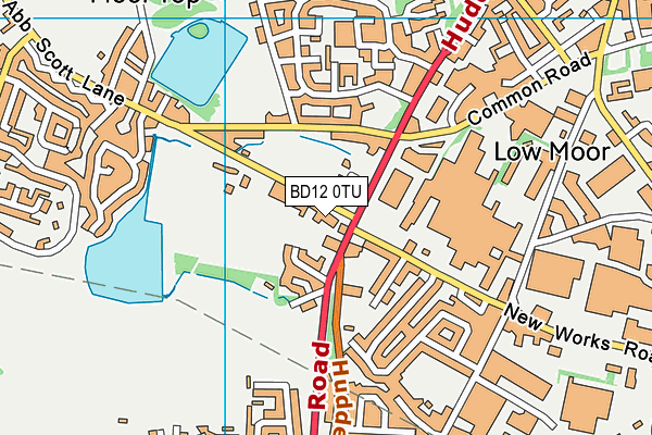 BD12 0TU map - OS VectorMap District (Ordnance Survey)
