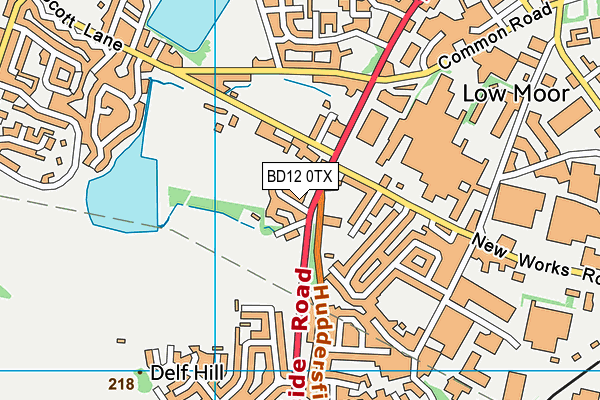 BD12 0TX map - OS VectorMap District (Ordnance Survey)