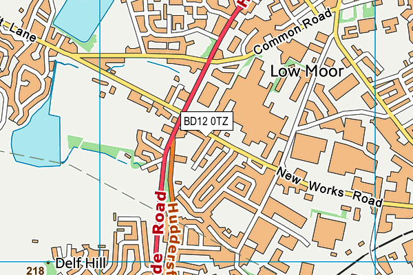 BD12 0TZ map - OS VectorMap District (Ordnance Survey)