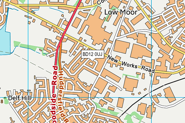 BD12 0UJ map - OS VectorMap District (Ordnance Survey)