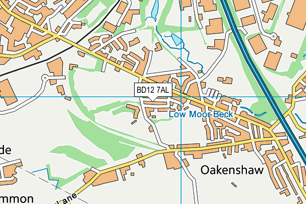 BD12 7AL map - OS VectorMap District (Ordnance Survey)