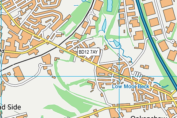 BD12 7AY map - OS VectorMap District (Ordnance Survey)