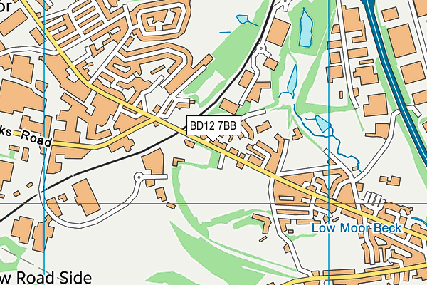 Victoria Park (Oakenshaw) map (BD12 7BB) - OS VectorMap District (Ordnance Survey)