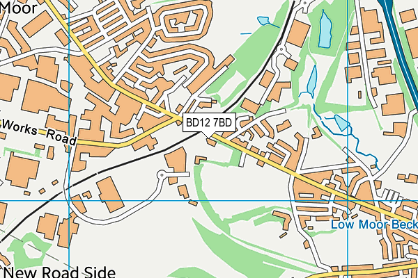 BD12 7BD map - OS VectorMap District (Ordnance Survey)