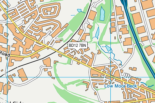 BD12 7BN map - OS VectorMap District (Ordnance Survey)