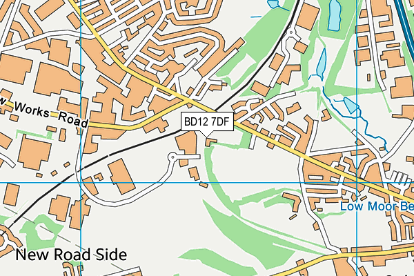 BD12 7DF map - OS VectorMap District (Ordnance Survey)