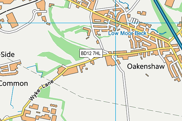 BD12 7HL map - OS VectorMap District (Ordnance Survey)