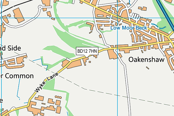BD12 7HN map - OS VectorMap District (Ordnance Survey)