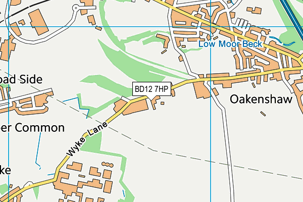BD12 7HP map - OS VectorMap District (Ordnance Survey)