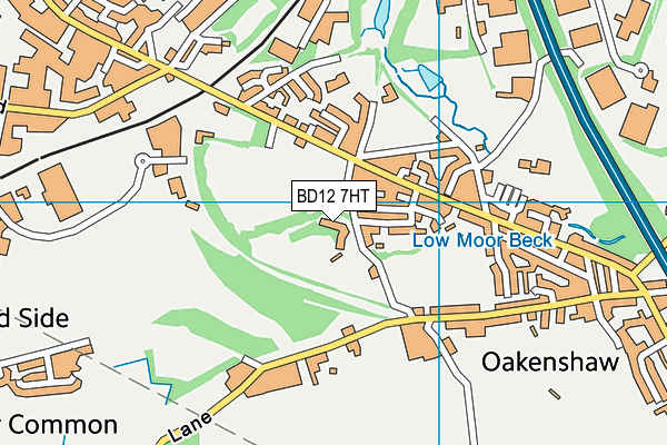 BD12 7HT map - OS VectorMap District (Ordnance Survey)