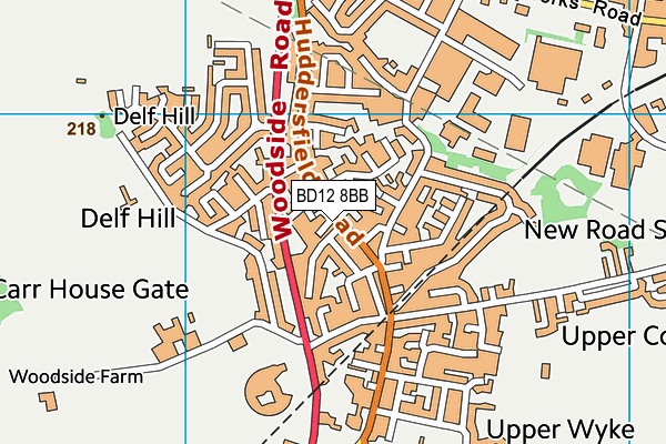 BD12 8BB map - OS VectorMap District (Ordnance Survey)