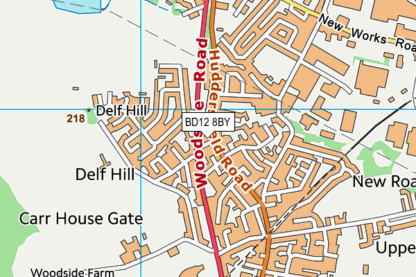 BD12 8BY map - OS VectorMap District (Ordnance Survey)