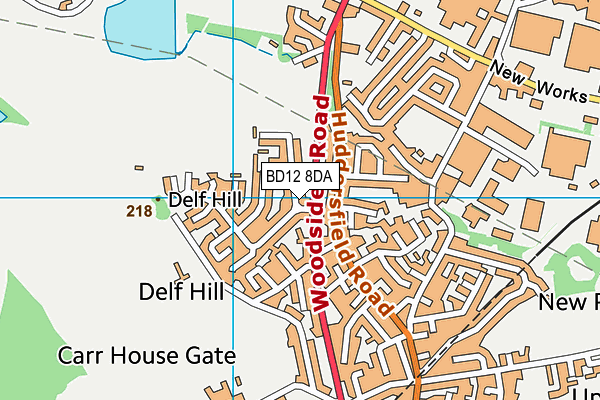 BD12 8DA map - OS VectorMap District (Ordnance Survey)