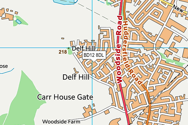 BD12 8DL map - OS VectorMap District (Ordnance Survey)