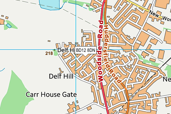 BD12 8DN map - OS VectorMap District (Ordnance Survey)