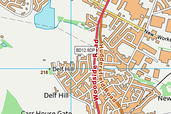 BD12 8DP map - OS VectorMap District (Ordnance Survey)