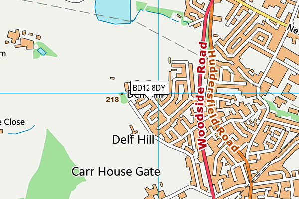 BD12 8DY map - OS VectorMap District (Ordnance Survey)