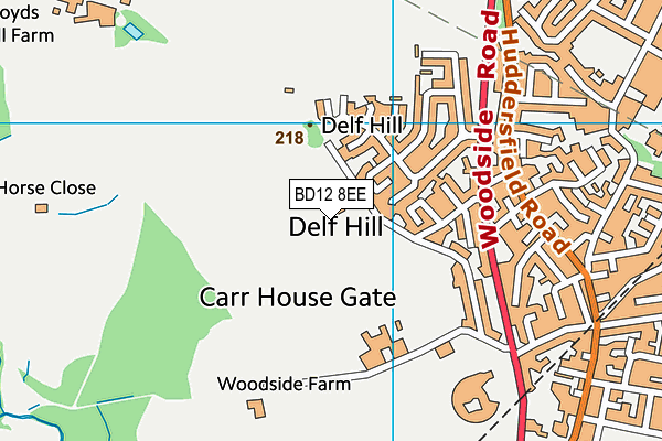 BD12 8EE map - OS VectorMap District (Ordnance Survey)