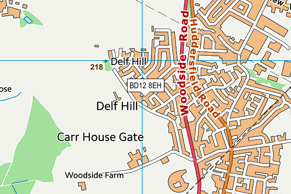 BD12 8EH map - OS VectorMap District (Ordnance Survey)