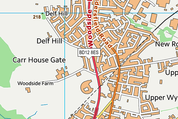 BD12 8ES map - OS VectorMap District (Ordnance Survey)