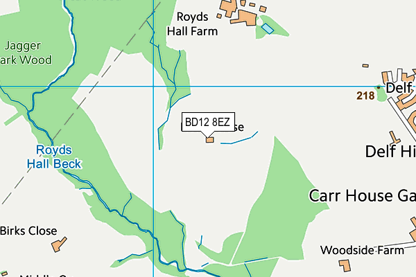 BD12 8EZ map - OS VectorMap District (Ordnance Survey)