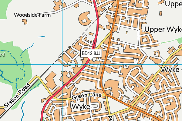 BD12 8JJ map - OS VectorMap District (Ordnance Survey)