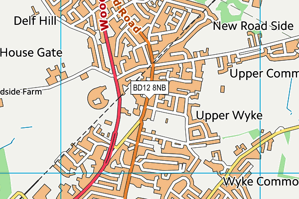 BD12 8NB map - OS VectorMap District (Ordnance Survey)