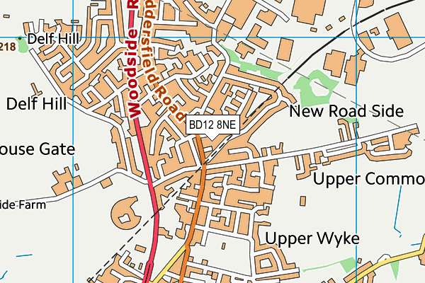 BD12 8NE map - OS VectorMap District (Ordnance Survey)