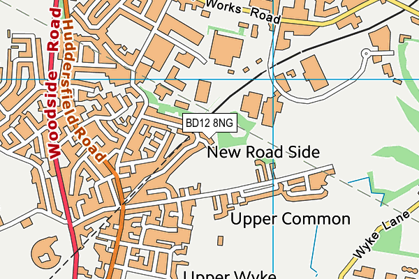 BD12 8NG map - OS VectorMap District (Ordnance Survey)