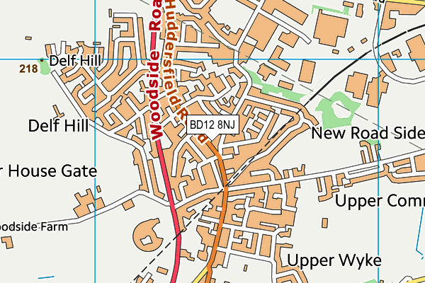 BD12 8NJ map - OS VectorMap District (Ordnance Survey)