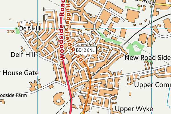 BD12 8NL map - OS VectorMap District (Ordnance Survey)