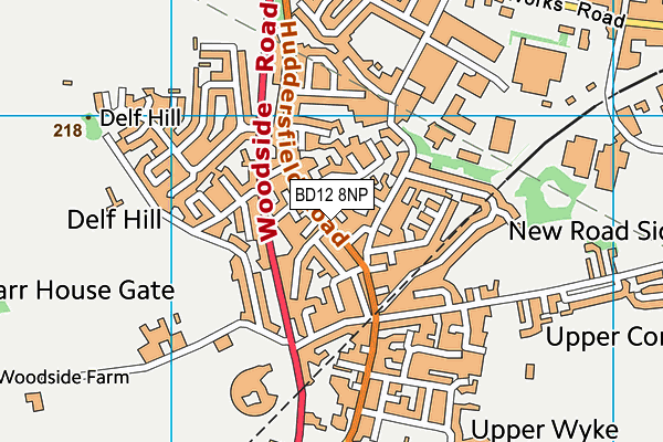 BD12 8NP map - OS VectorMap District (Ordnance Survey)