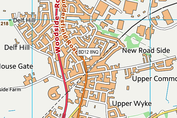 BD12 8NQ map - OS VectorMap District (Ordnance Survey)