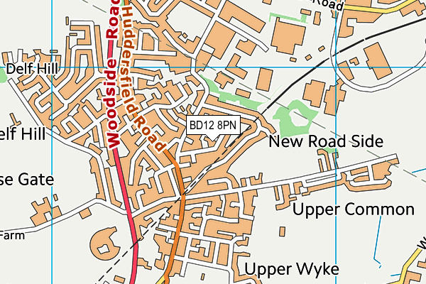 BD12 8PN map - OS VectorMap District (Ordnance Survey)