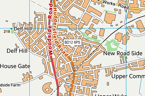 BD12 8PS map - OS VectorMap District (Ordnance Survey)
