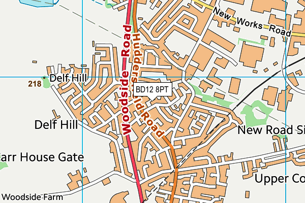 BD12 8PT map - OS VectorMap District (Ordnance Survey)