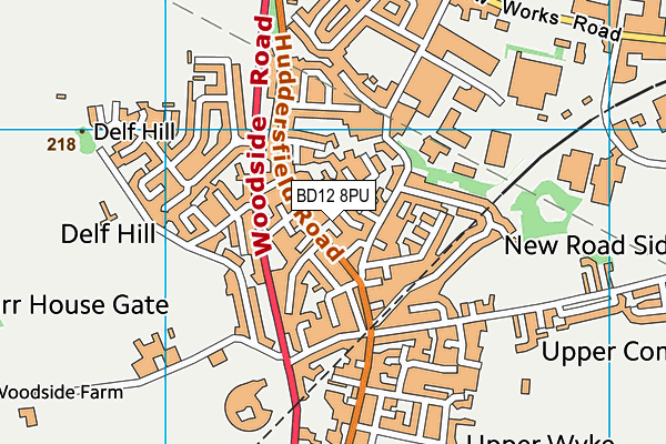 BD12 8PU map - OS VectorMap District (Ordnance Survey)