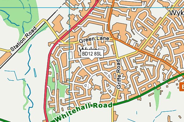 BD12 8SL map - OS VectorMap District (Ordnance Survey)