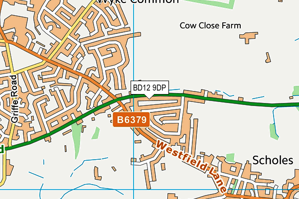 BD12 9DP map - OS VectorMap District (Ordnance Survey)