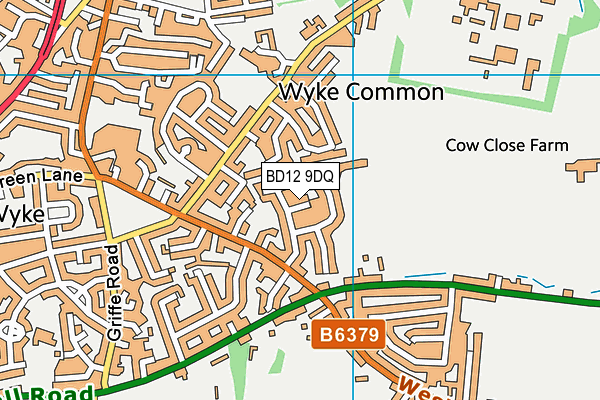 BD12 9DQ map - OS VectorMap District (Ordnance Survey)