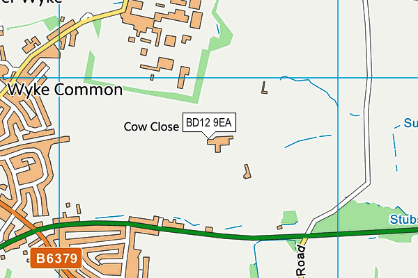 BD12 9EA map - OS VectorMap District (Ordnance Survey)