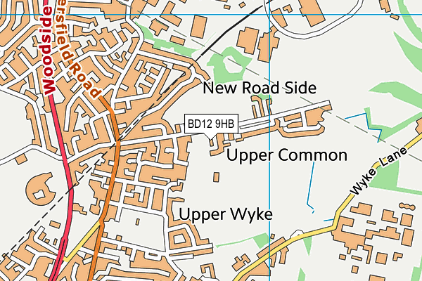 BD12 9HB map - OS VectorMap District (Ordnance Survey)