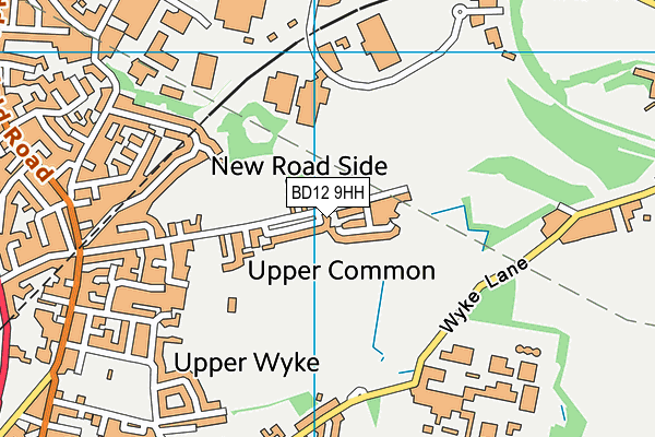 BD12 9HH map - OS VectorMap District (Ordnance Survey)