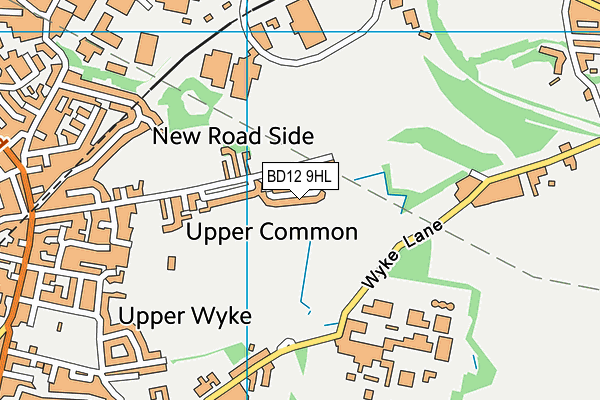 BD12 9HL map - OS VectorMap District (Ordnance Survey)
