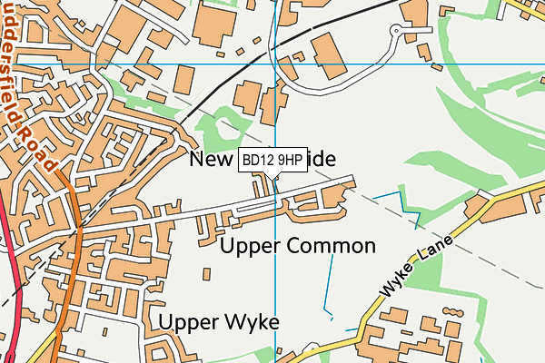 BD12 9HP map - OS VectorMap District (Ordnance Survey)