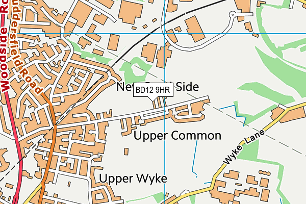 BD12 9HR map - OS VectorMap District (Ordnance Survey)